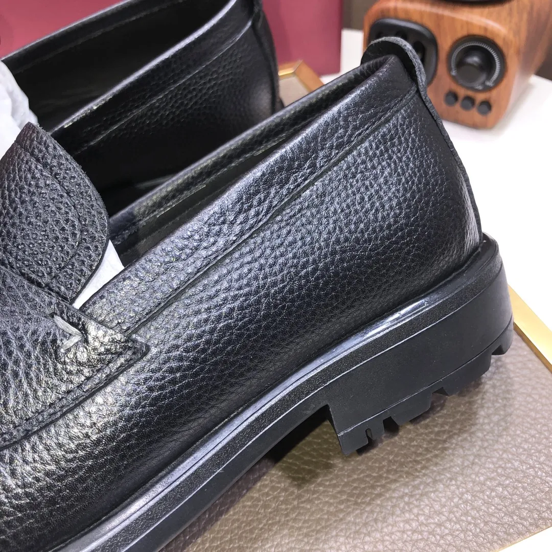 Men's shoes 💰500💰[Ferragamo/Ferragamo] The latest model in the counter. Original imported cowhide fabric + 🐂 water-dyed sheepskin lining + original luxury metal buckle + original combined outsole. Comparison without pressure 38--45 (45 is custom-made and cannot be returned or exchanged)